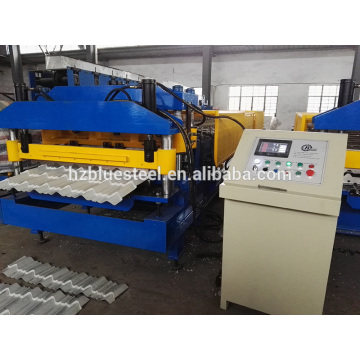 Good Quality Roof Tile Iron Sheet Making Machine , Popular Aluminum Aluzinc Color Coated Roof Sheet Roll Forming Machine